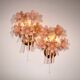 Pink lily spectacular Murano wall lamps by Franco Luce 1970
