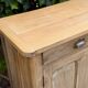 Antique patinated Parisian buffet with shell handles.