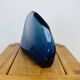 Blue ceramic free form vase