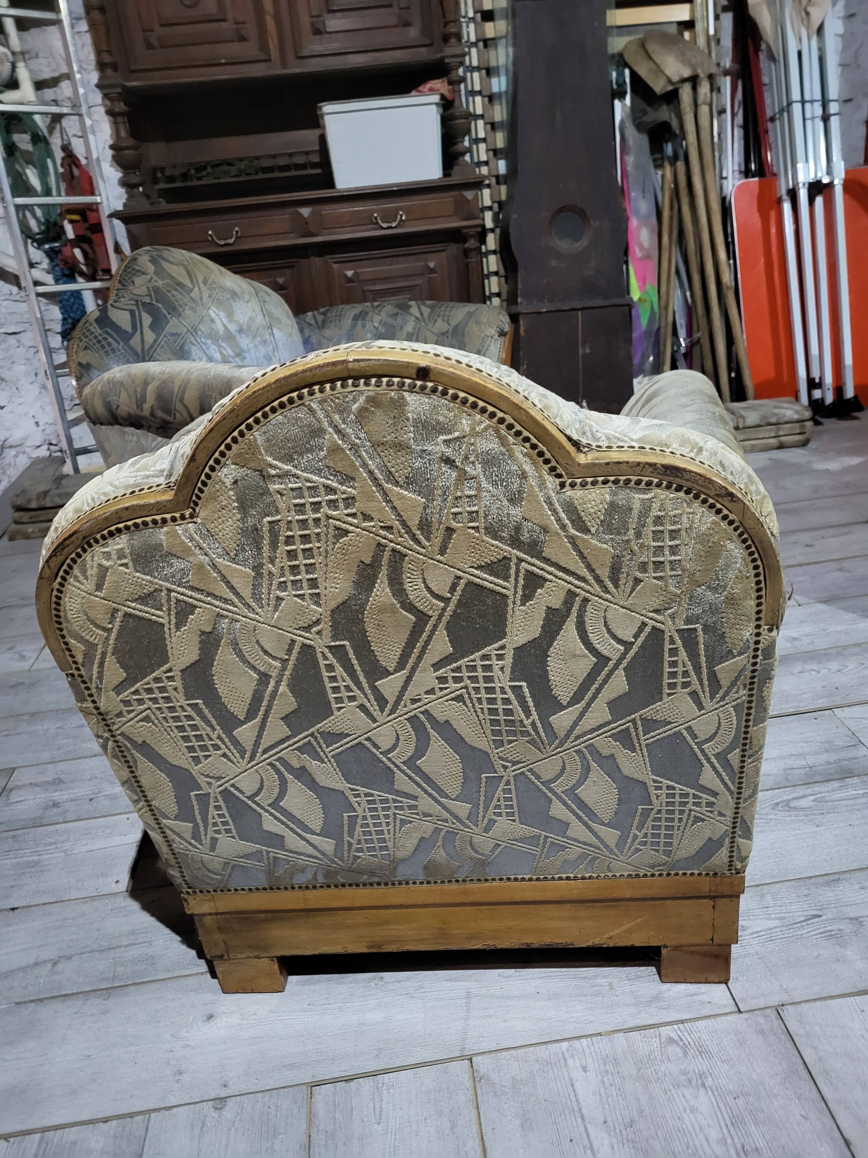 Pair of Art Deco armchairs
