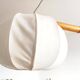 Vintage Scandinavian pendant light, wood and fabric