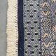 Tapis / Nappe en laine nouée à la main en bleu foncé et rouge – 47x46 cm