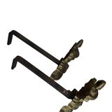 Pair of bronze andirons