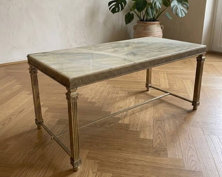 Marble coffee table in Louis XVI style