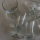 Set of 9 modernist half crystal water wine roller glasses 1960