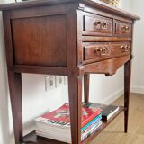 Console trolley style Directoire in mahogany