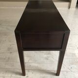 Wooden desk with mahogany veneer from Flamant