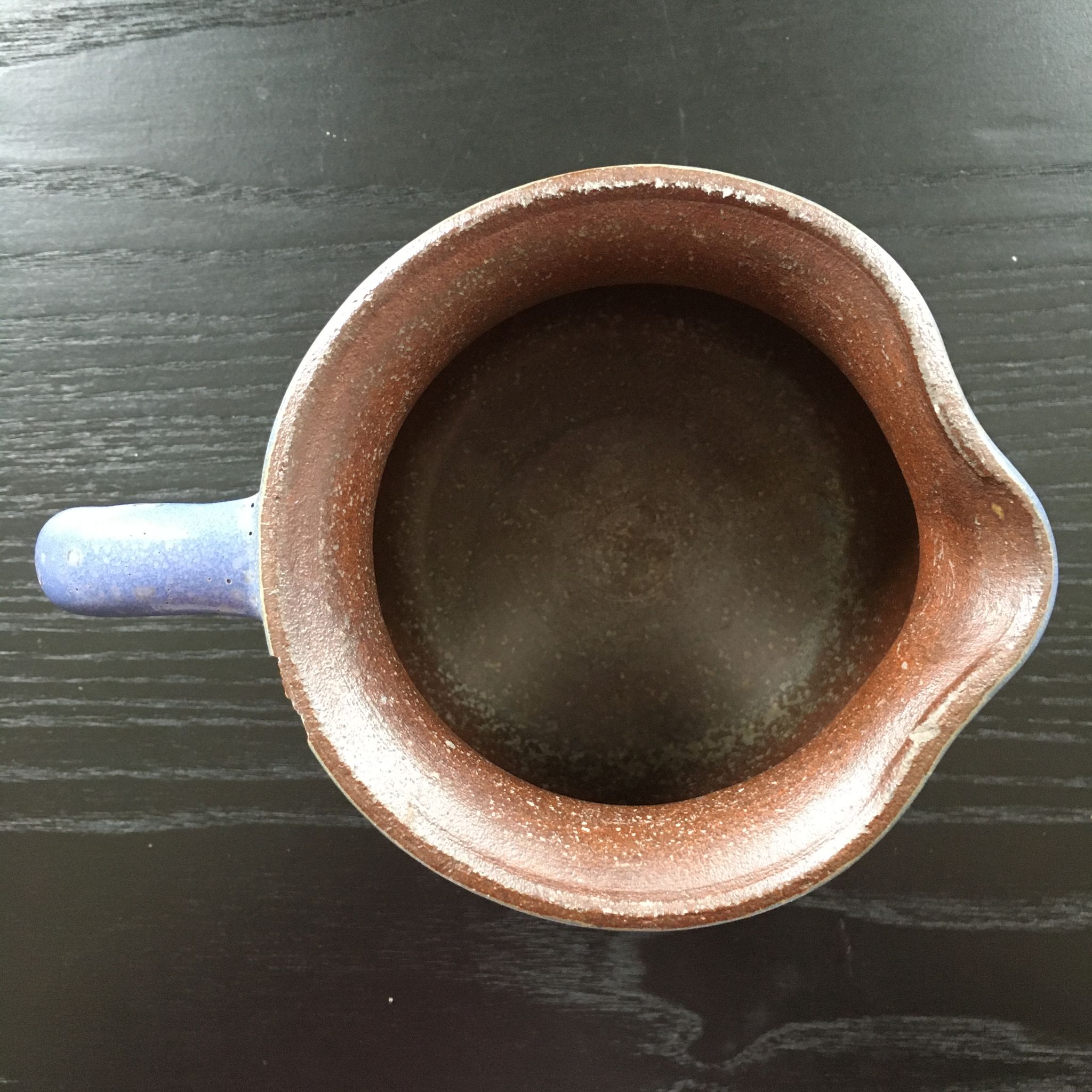 Blue stoneware jug