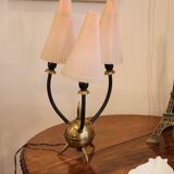 Table lamp from the early 1950s, brass sphere with spikes.