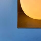 Pair of vintage wall lights, RAAK W1804, brown Bakelite and opaline, Netherlands