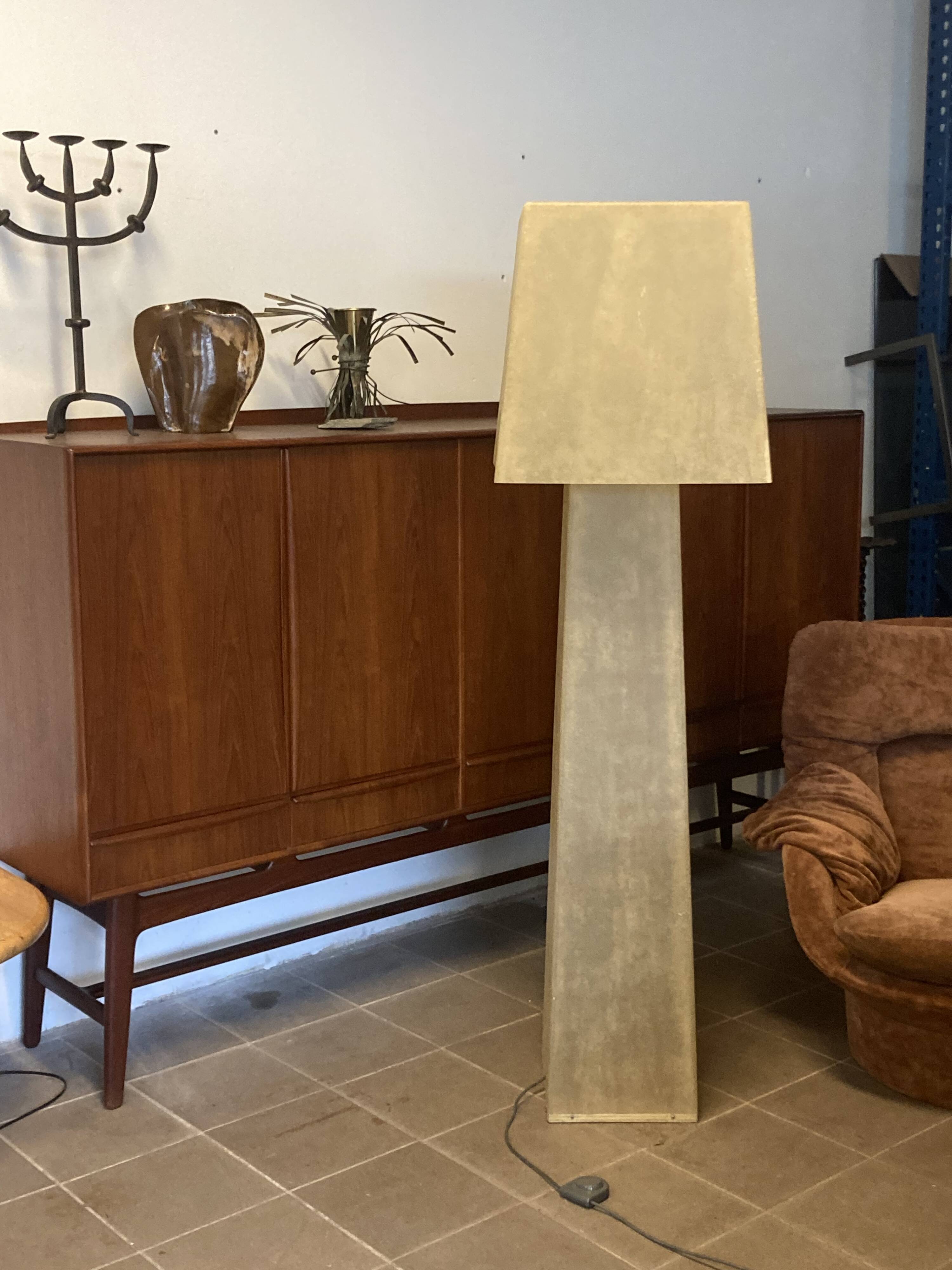 Large Decorative Fiberglass Floor Lamp 1980s