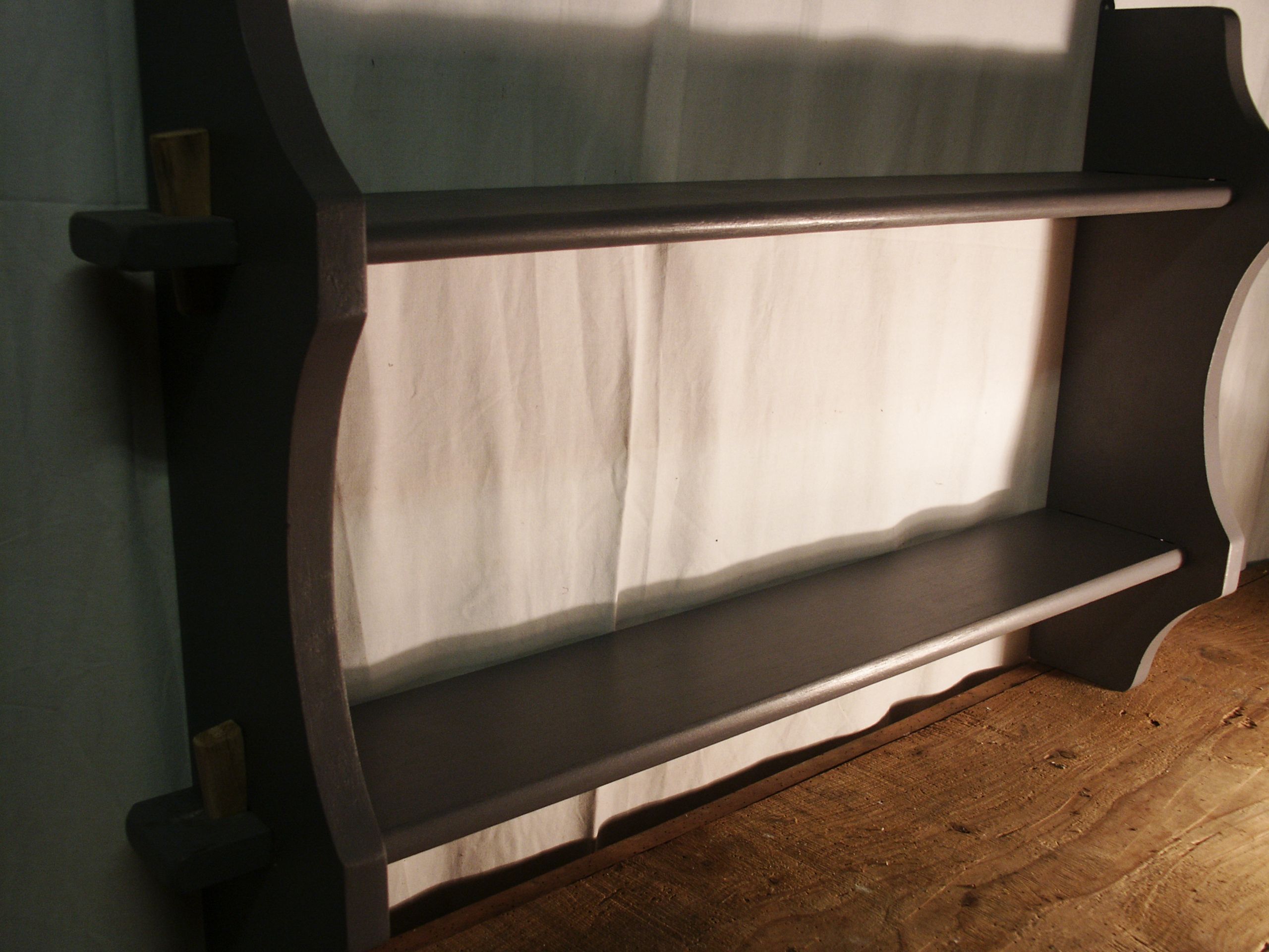 Grey-redesigned wood shelf