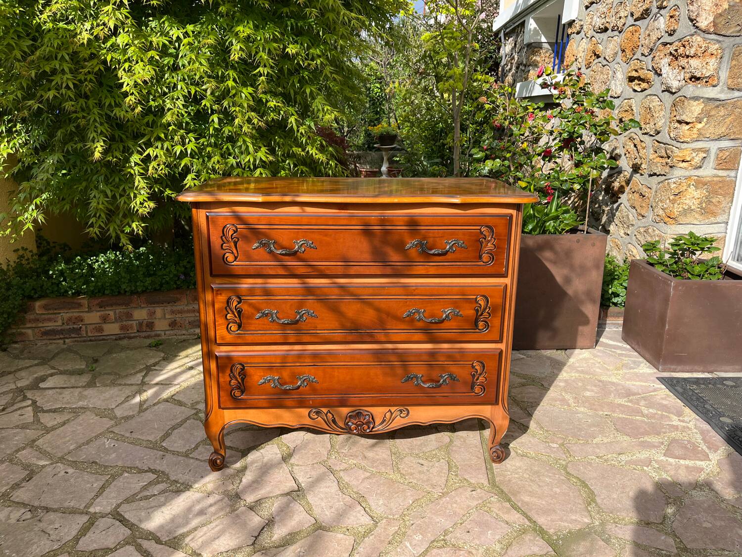 Three-drawer cherry chest of drawers