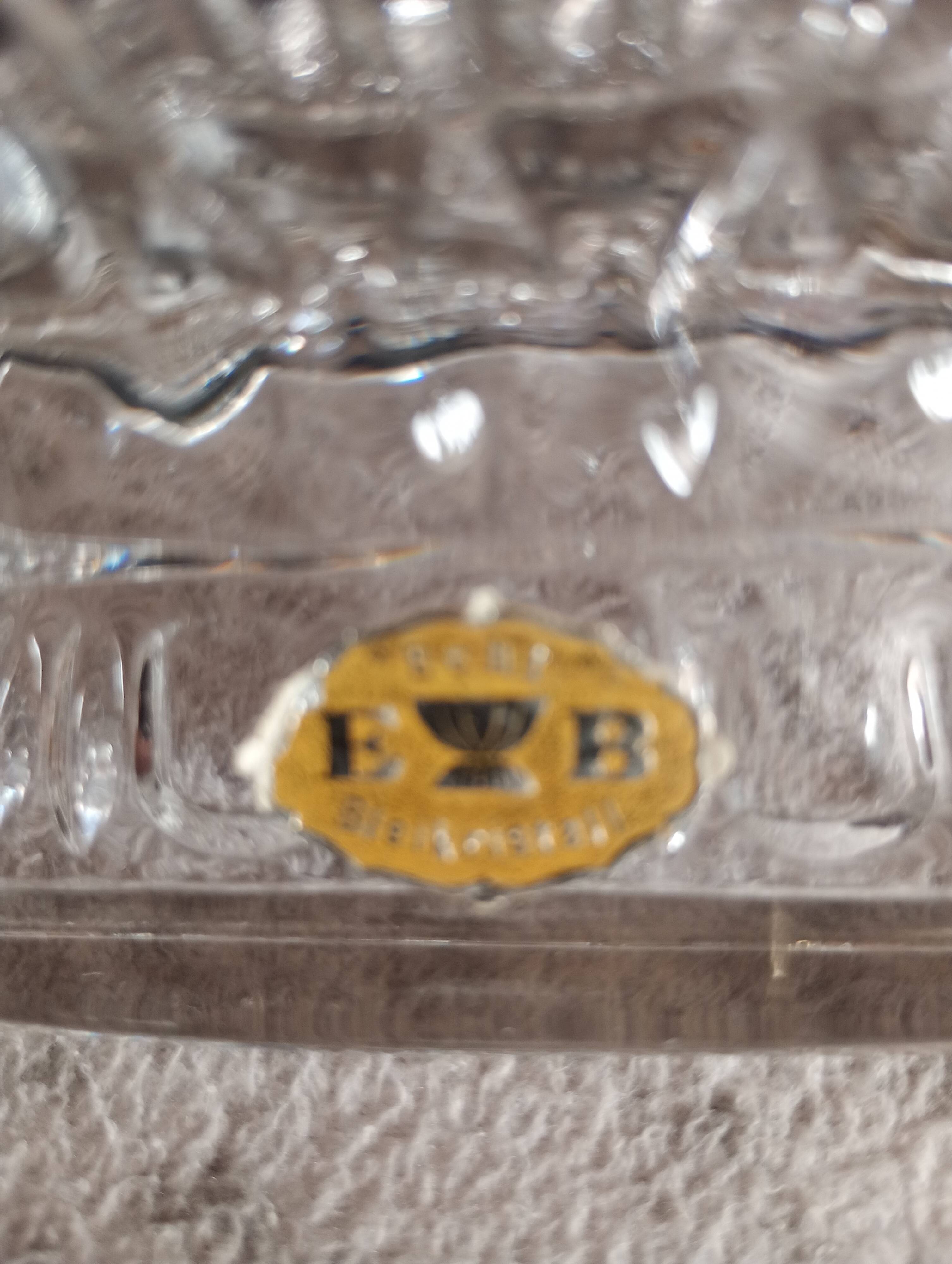 Crystal chandelier stamped E. Buder