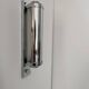 Pair of vintage modernist wall lights, chrome and sandblasted glass, France 1930