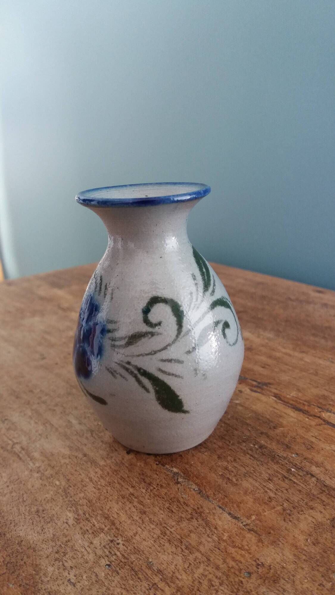 Salt-glazed stoneware vase from Alsace