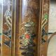Asian Chinese walnut and lacquered showcase