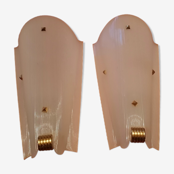 Pair of wall lamps plastic 1960