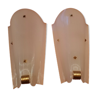 Pair of wall lamps plastic 1960