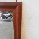Large old mirror in solid oak