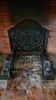 Chenets et plaque en fonte