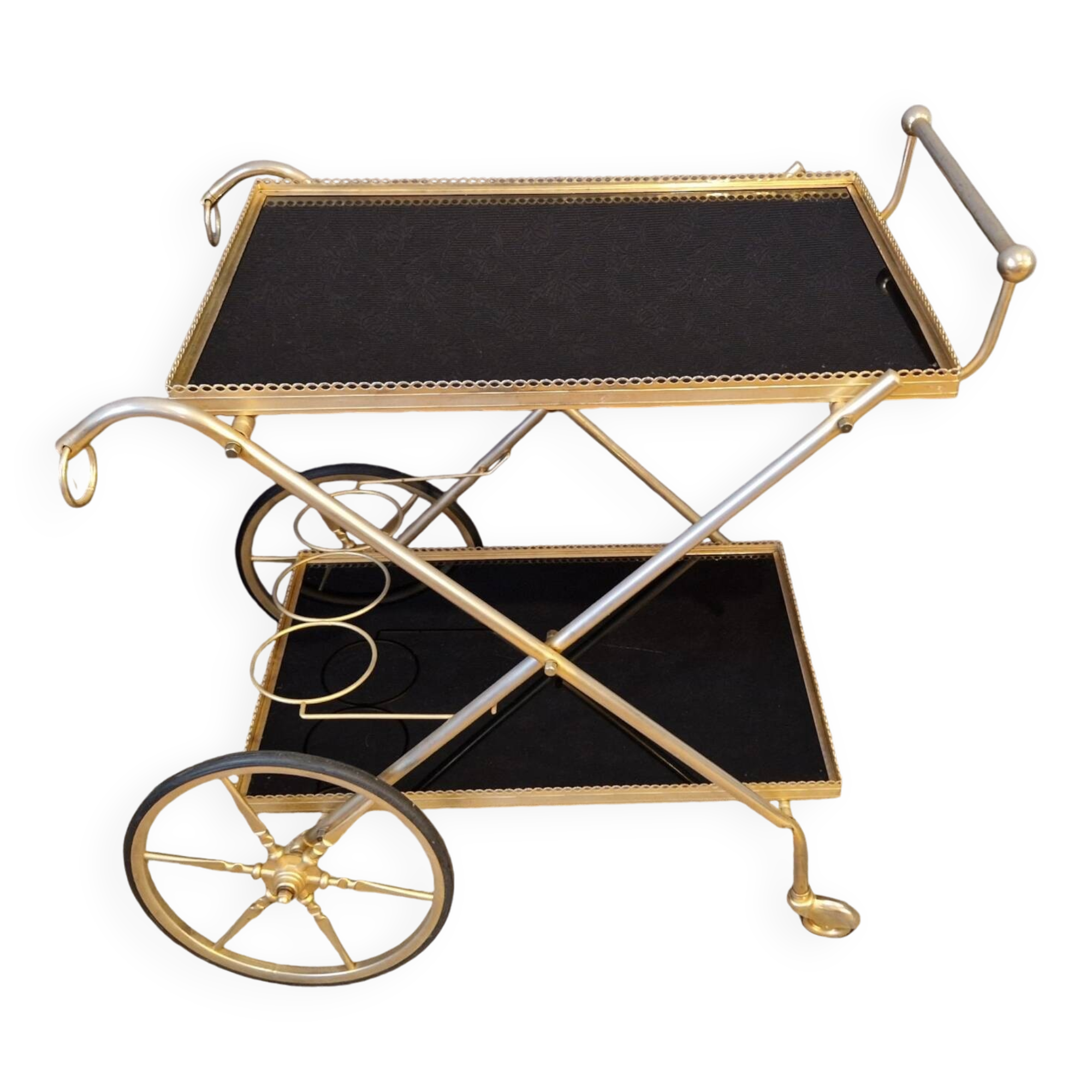 Brass rolling trolley