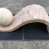 80s design coffee table. made of Mactan travertine stones from Magnussen ponte.