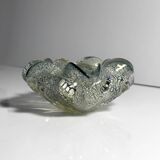 Silver leaf particles ash tray by Barovier Toso Murano