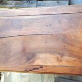 Napoleon III style Worker side table in solid light wood rectangular 1880