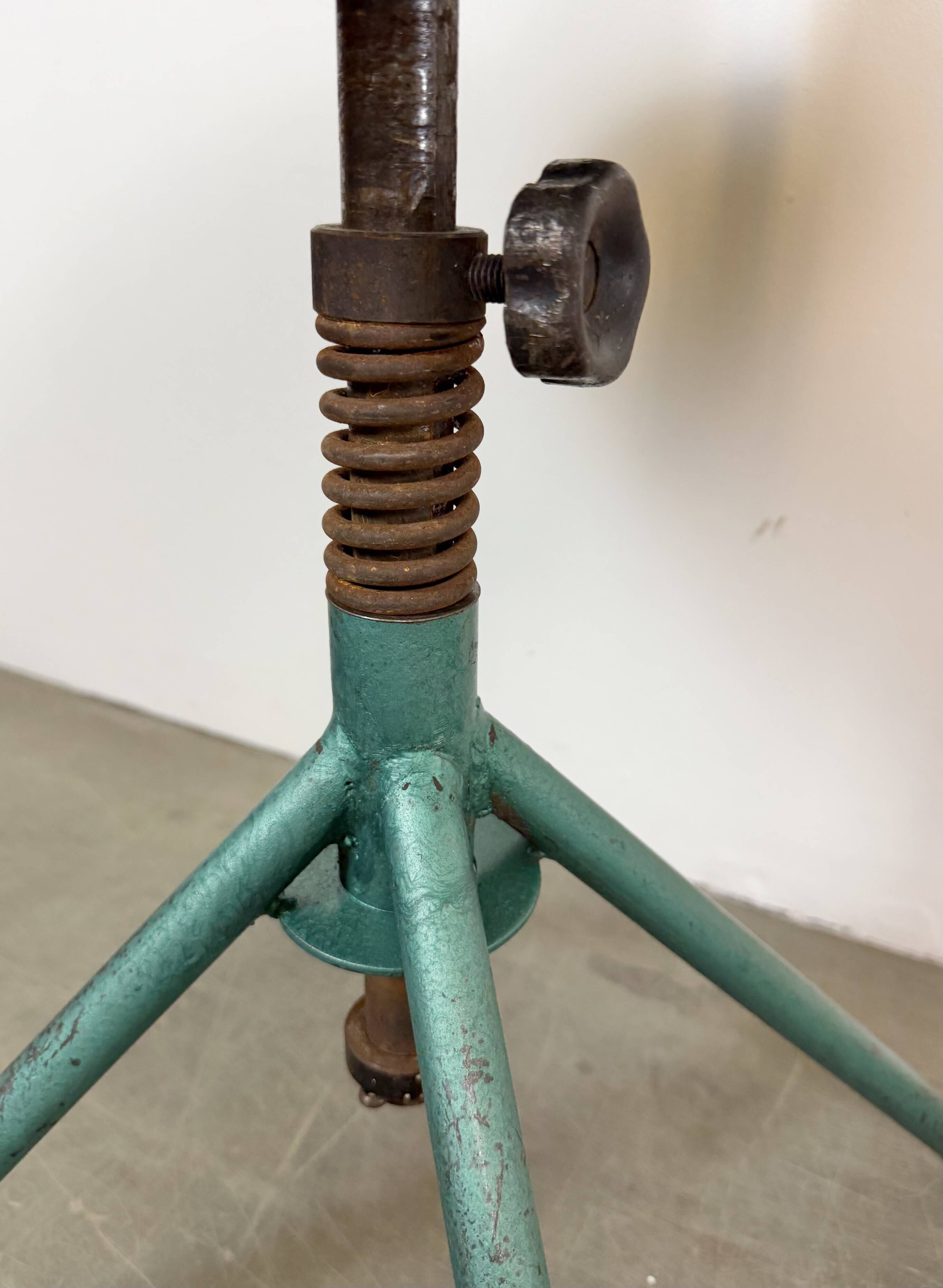 Dark Green Industrial Workshop Chair, 1950s