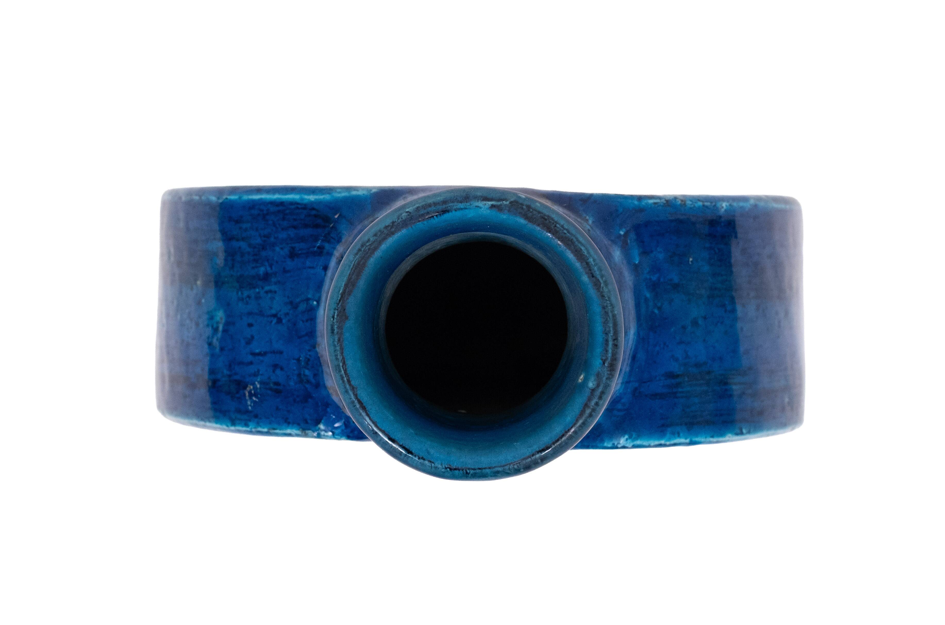 Bitossi Rimini Blu Lollipop Vase by Aldo Londi 1960s Italy
