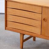 Vintage Scandinavian sideboard in blond oak 1960