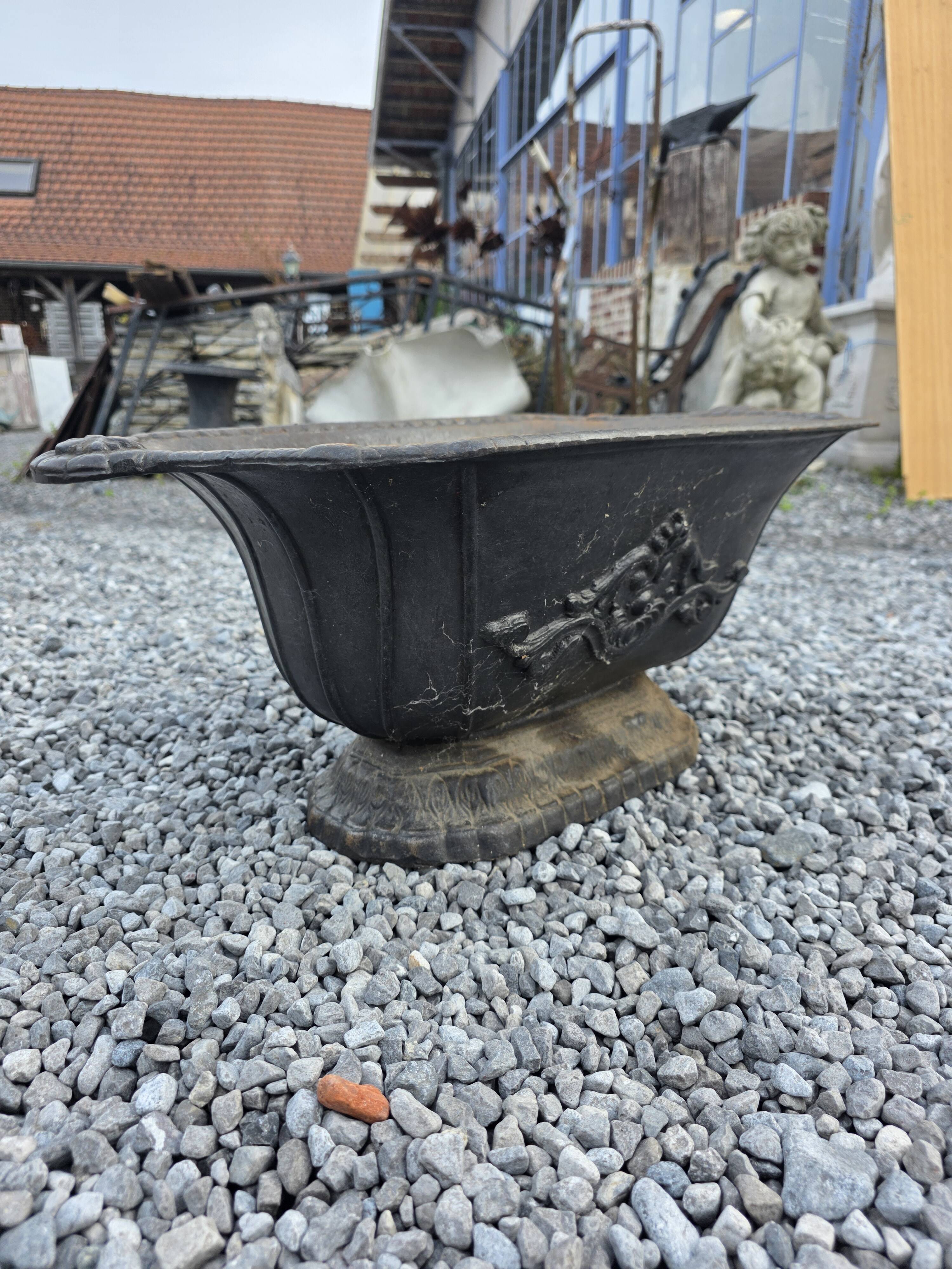 Antique cast iron planter