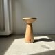 Side table, end of sofa in natural mango monoxyl conical tray H:50cm