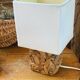 Lamp, natural weaving in water hyacinth fibre.