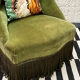 Olive green toad armchair