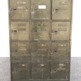 Antique metal cabinet - 18 lockers