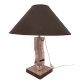 Lampe de table italienne en plexiglas et chrome, années 1970