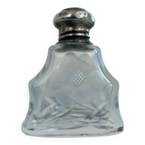 Flacon à parfum, sel, argent, verre gravé, 1908, poinçons argent anglais