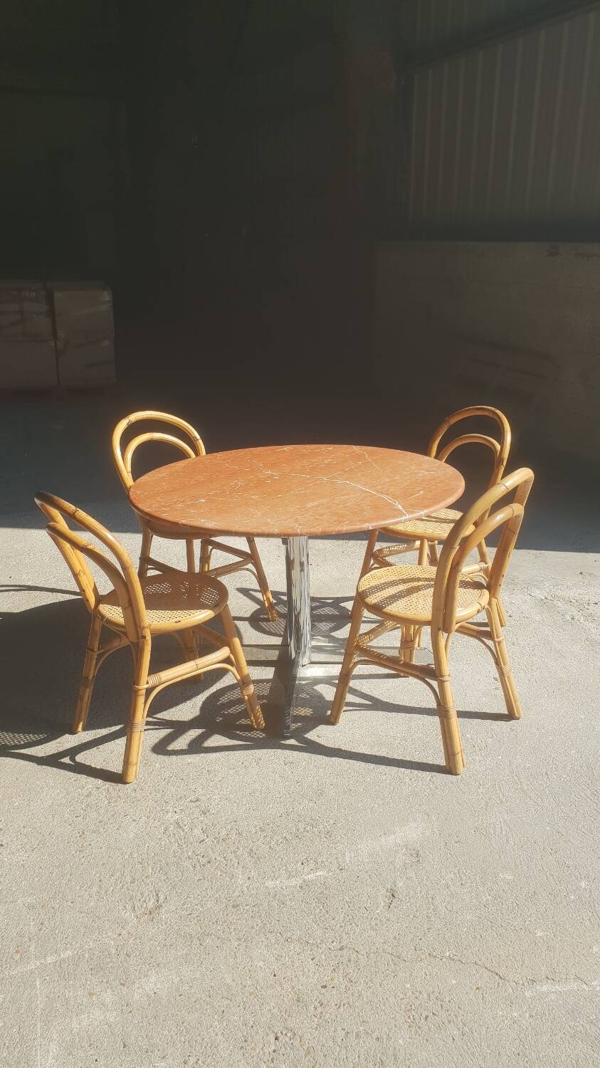 Round dining table Roche Bobois 1970