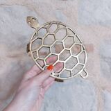 Old brass turtle trivet