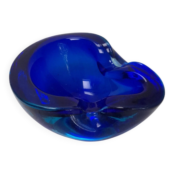 Blue Murano glass catchall.