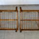 Pair of vintage low armchairs in bamboo and rattan