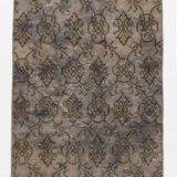 Narrow brown vintage runner 247x70cm