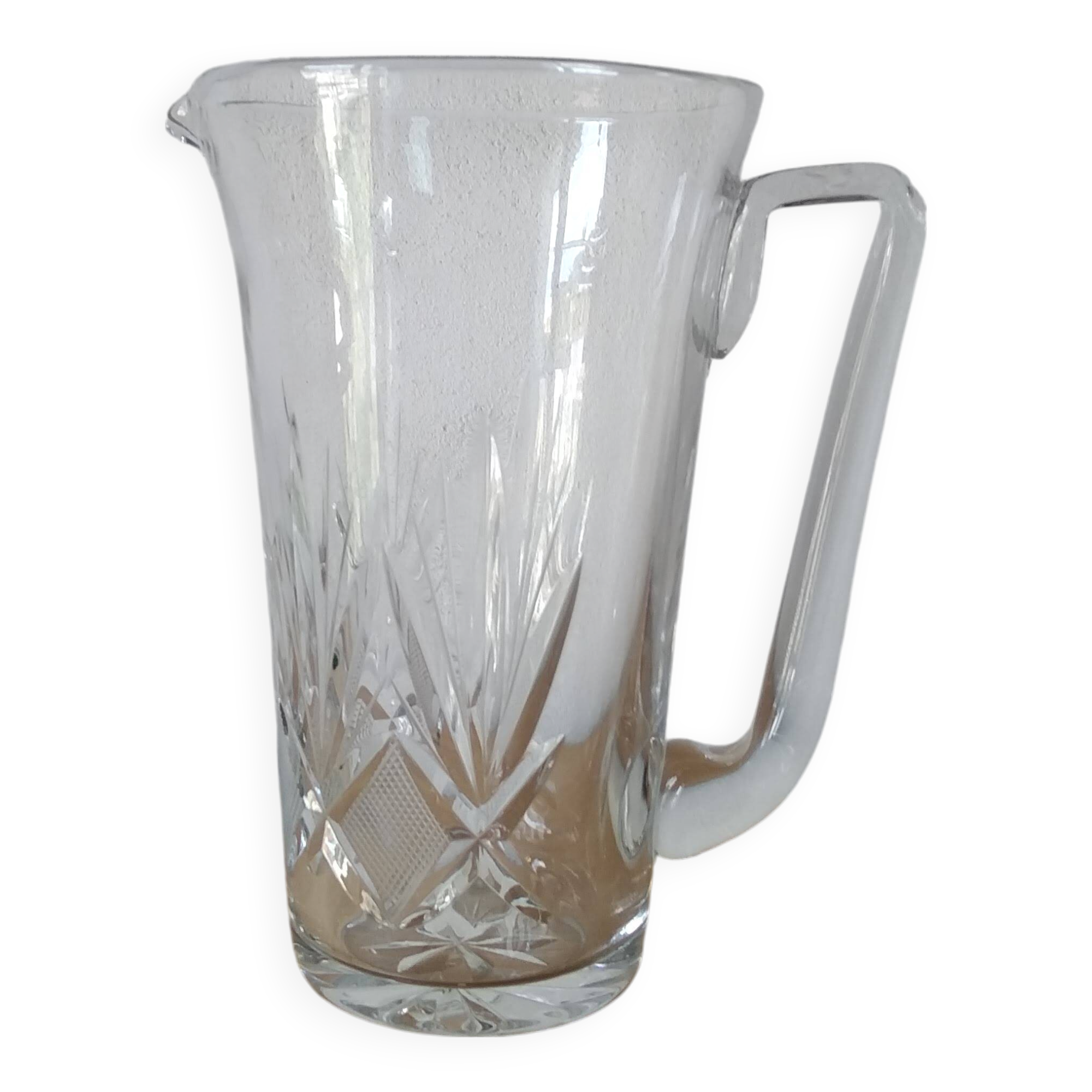 Antique cut crystal water pitcher