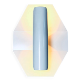 Geometric Sculptural Wall Lamp In White By Dijkstra Lampen, The Netherlands, 1980S