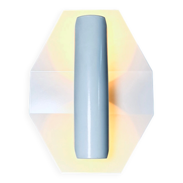 Lampe murale sculpturale géométrique en blanc par Dijkstra Lampen, Pays-Bas, années 1980.