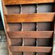 Old vintage wooden letter rack