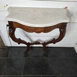 Console galbée ancienne style Louis XV en noyer
