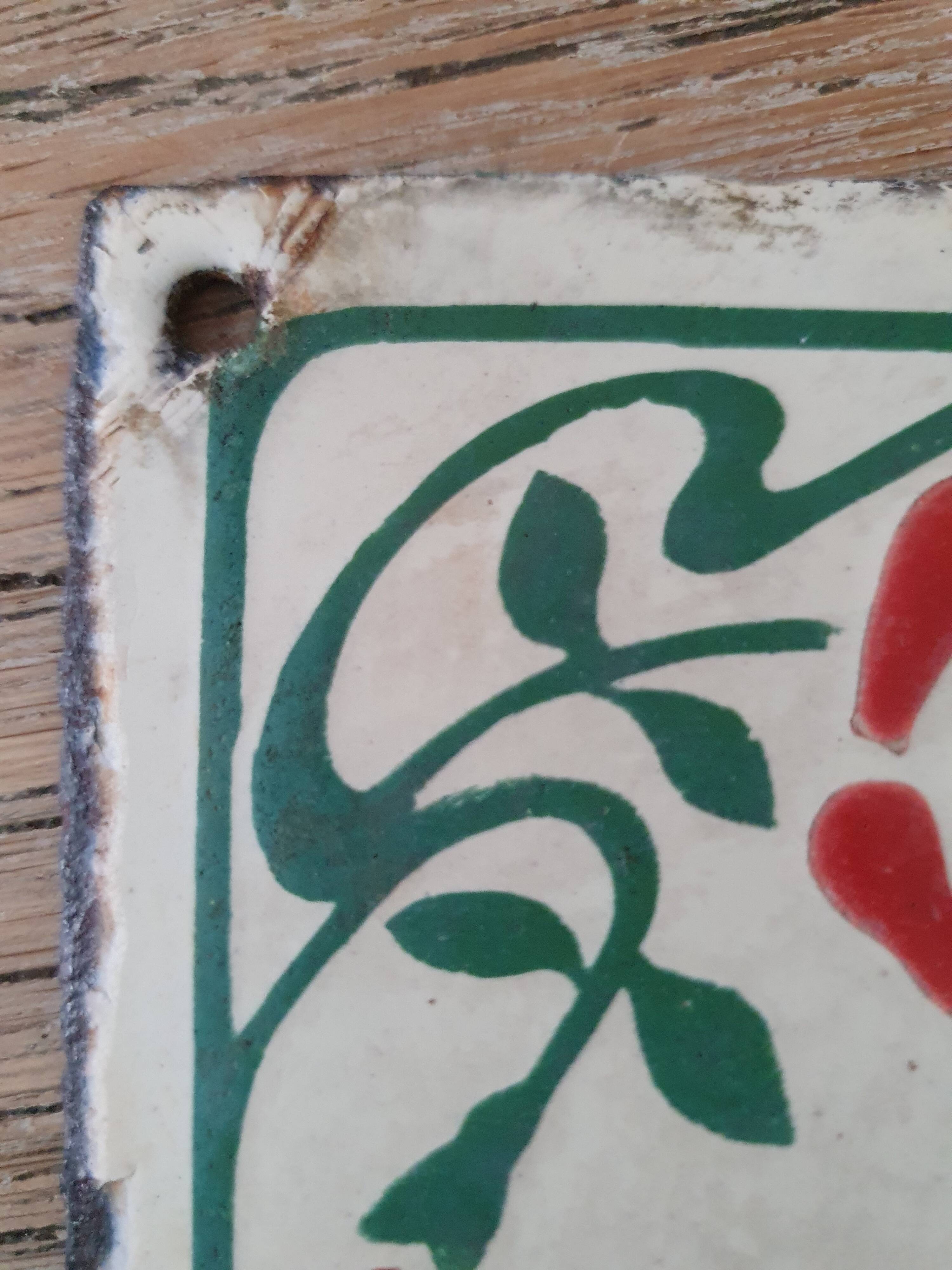 Old enameled house plate